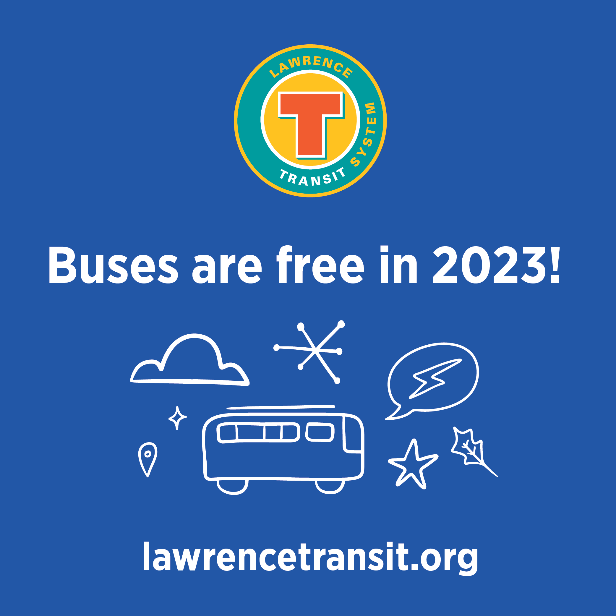 Featured image for “Lawrence Transit is Fare Free in 2023!”
